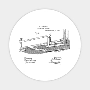 Type Writing Machine Vintage Patent Hand Drawing Magnet